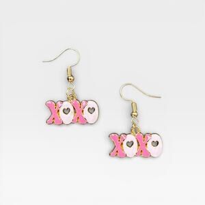 XOXO Pink Drop Earring